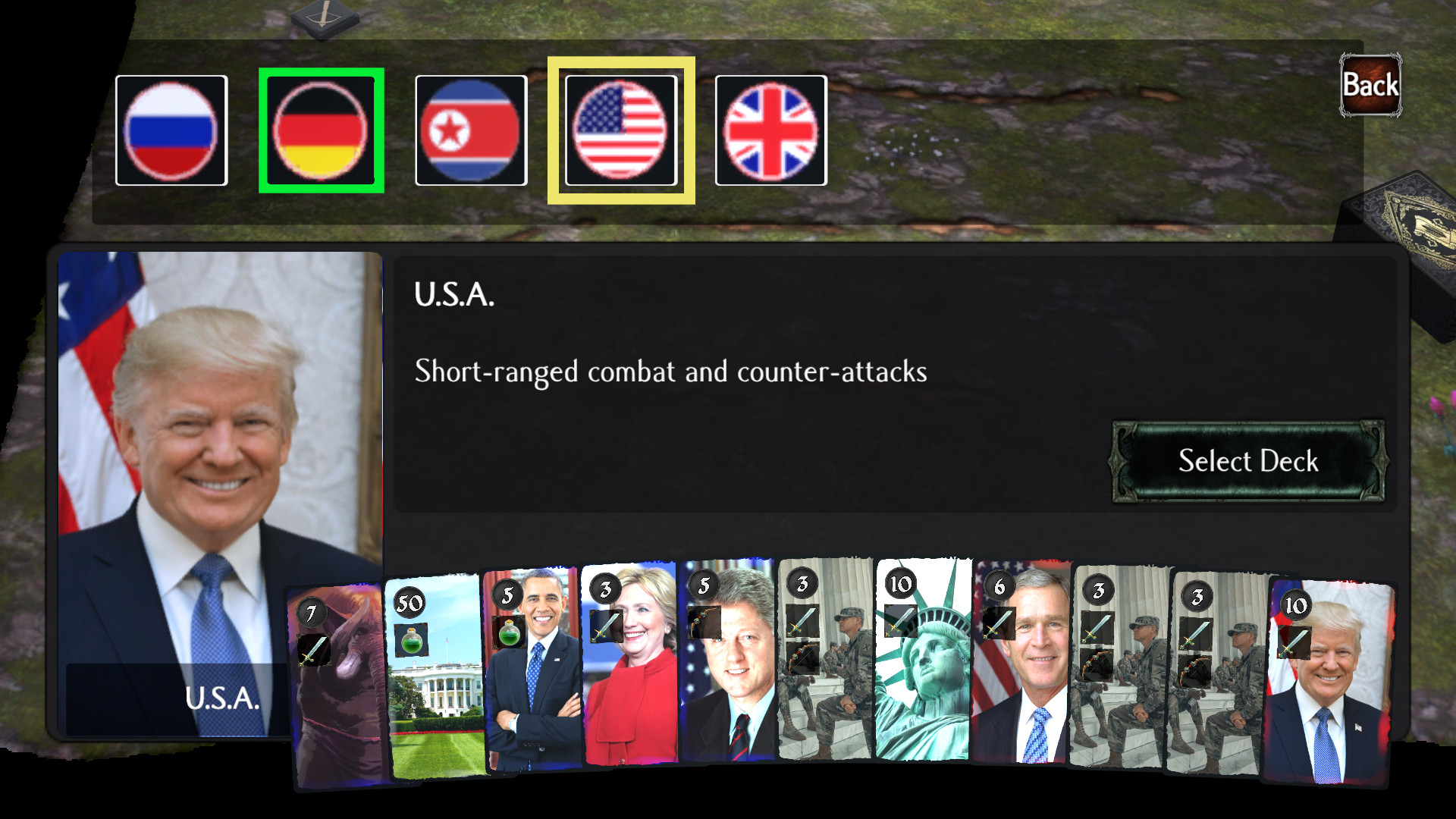 screenshot of World War 3: Card Battler 3