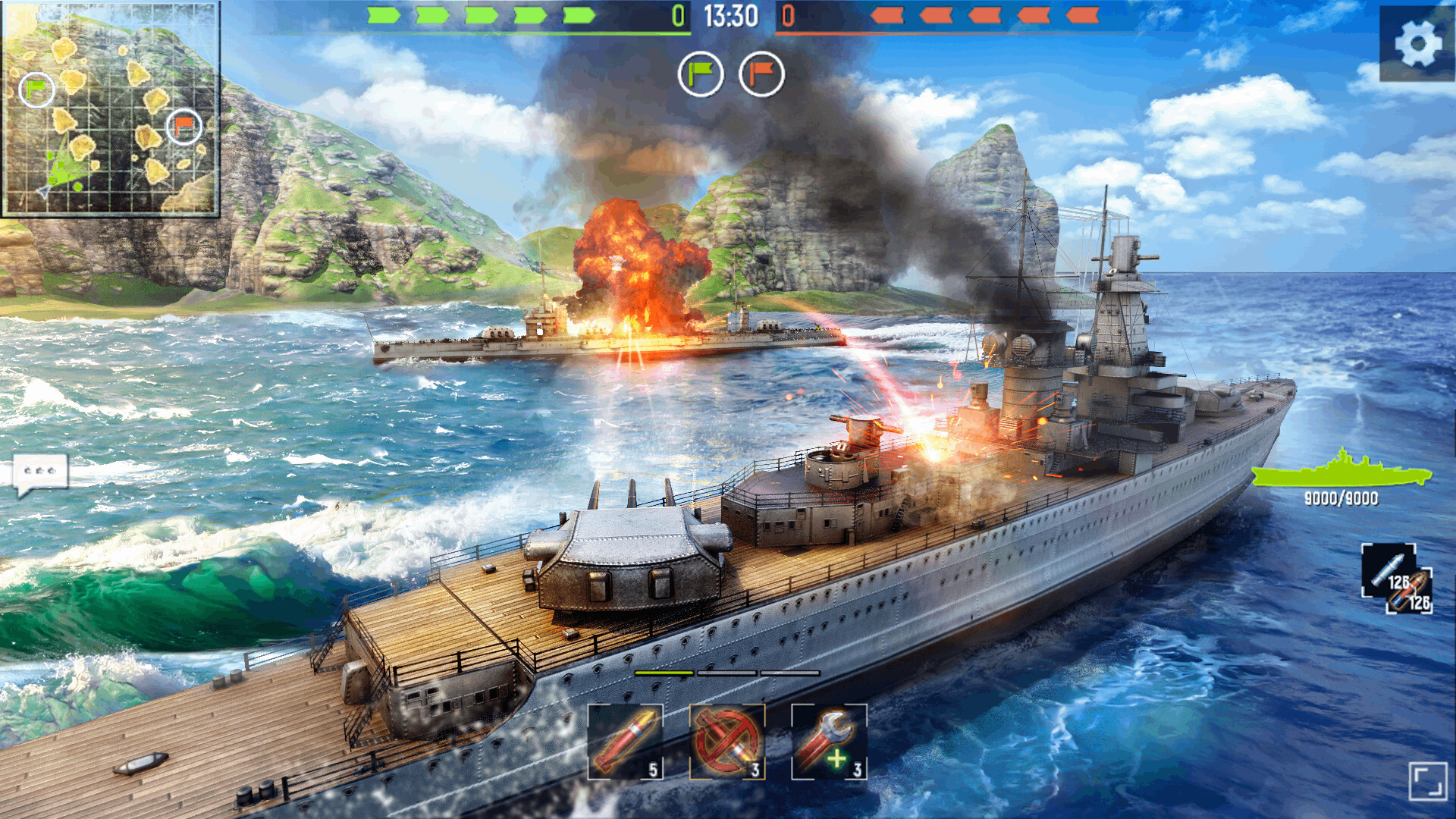 screenshot of 戦艦戦争ゲーム : Navy War 2