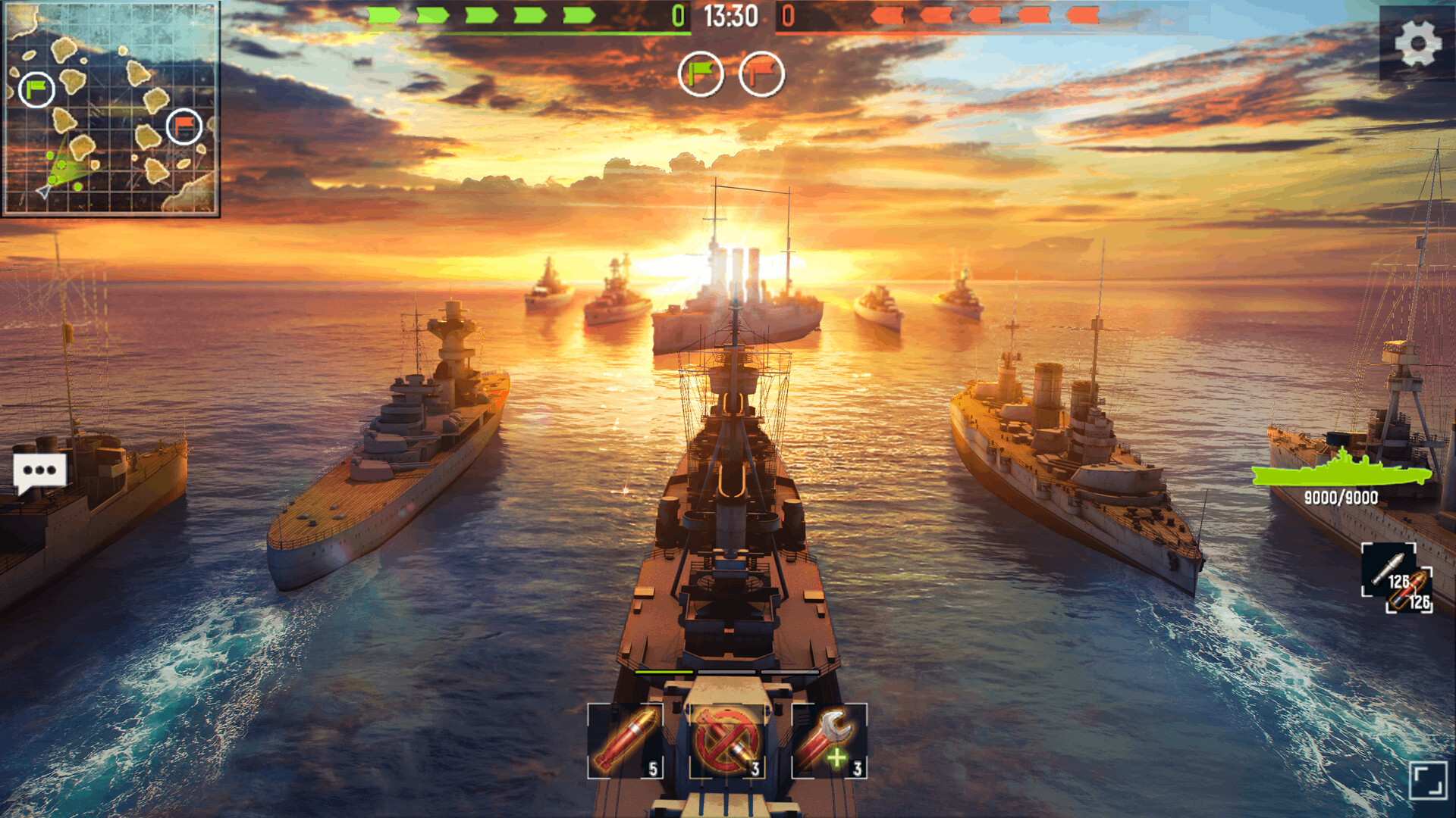 screenshot of 戦艦戦争ゲーム : Navy War 3