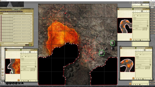 Fantasy Grounds - Pathfinder RPG - Flip-Tiles - Darklands Fire Caves Expansion