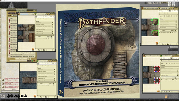 Fantasy Grounds - Pathfinder RPG - Flip-Tiles - Urban Waterfront Expansion