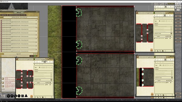Fantasy Grounds - Pathfinder RPG - Flip-Tiles - Fortress Starter Set