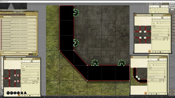 Fantasy Grounds - Pathfinder RPG - Flip-Tiles - Fortress Starter Set