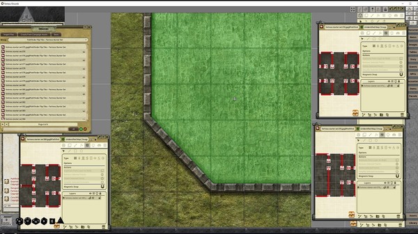 Fantasy Grounds - Pathfinder RPG - Flip-Tiles - Fortress Starter Set