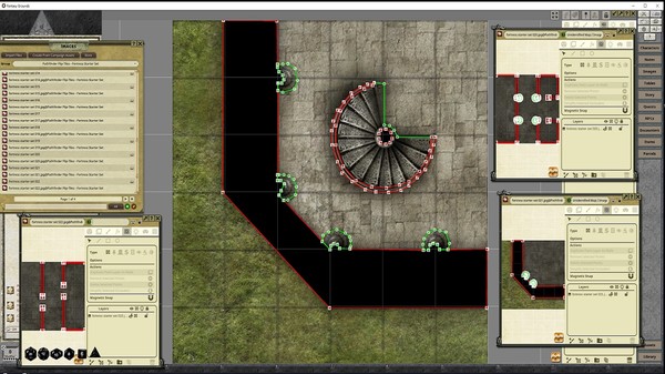 Fantasy Grounds - Pathfinder RPG - Flip-Tiles - Fortress Starter Set
