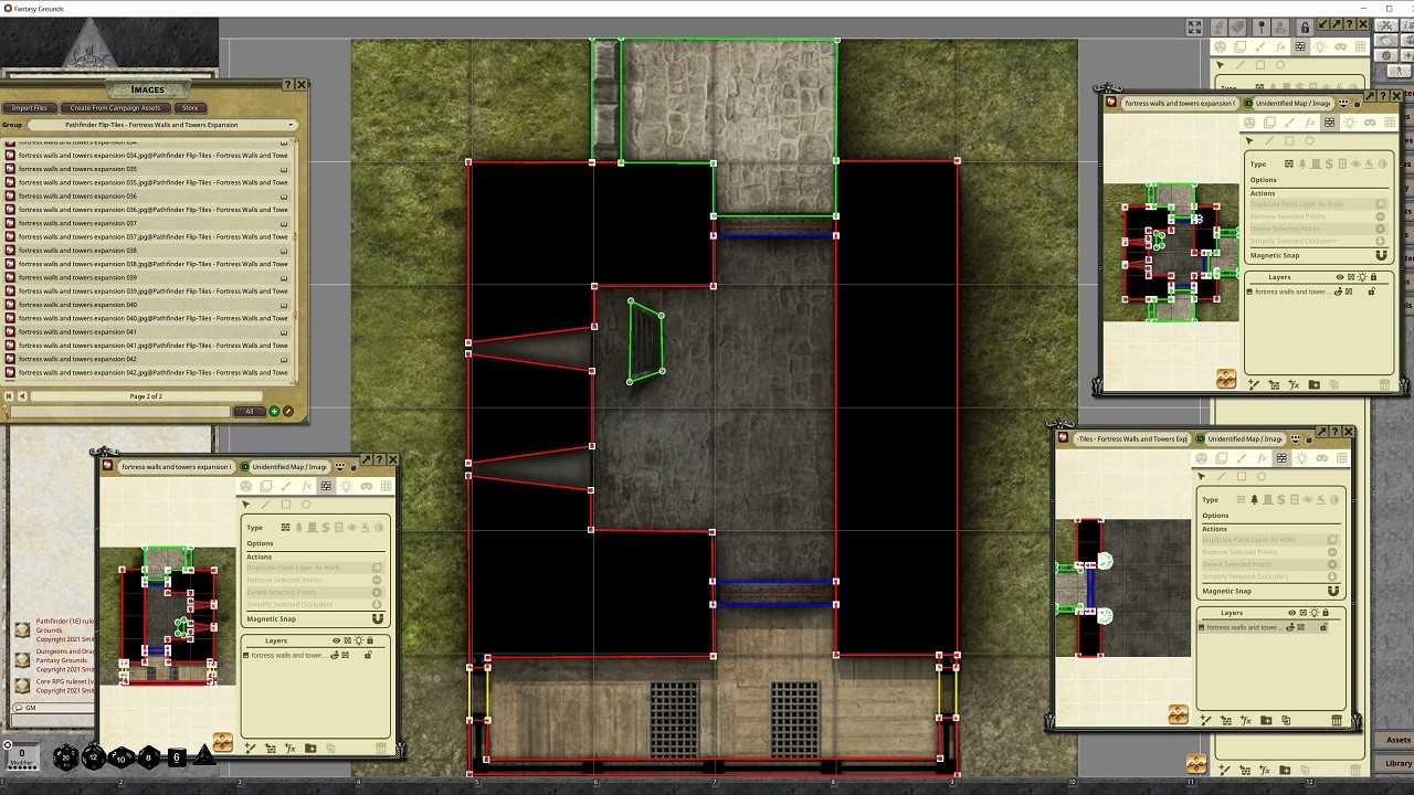Fantasy Grounds - Pathfinder RPG - Flip-Tiles - Fortress Walls and Towers Expansionのスクリーンショット 1