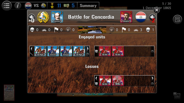 Screenshot z Wars Across The World: Curupayti 1866