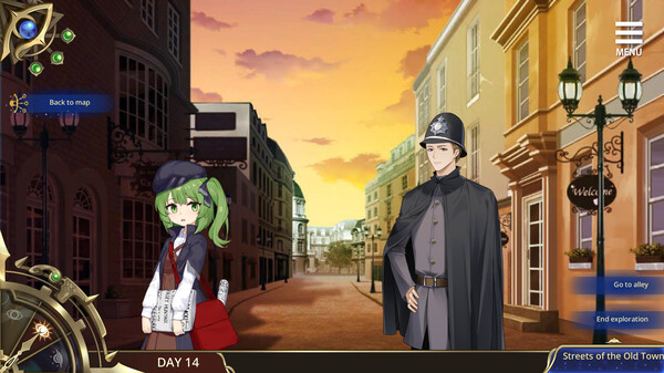 Screenshot of The city of eyes and the girl in dreamland gameplay showing in-action mechanics