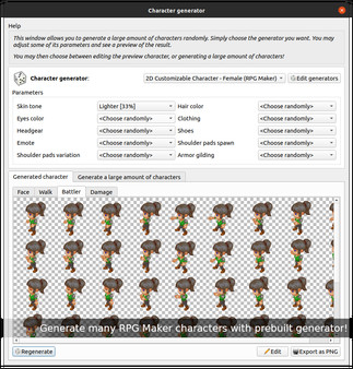 Screenshot z Game Character Hub PE: 2D Customizable Character - Female Screenshot z Game Character Hub PE: 2D Customizable Character - Female
