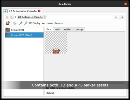 Screenshot z Game Character Hub PE: 2D Customizable Character - Female Screenshot z Game Character Hub PE: 2D Customizable Character - Female