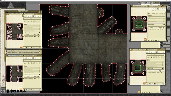Fantasy Grounds - Pathfinder RPG - Flip-Tiles - Dungeon Crypts Expansion