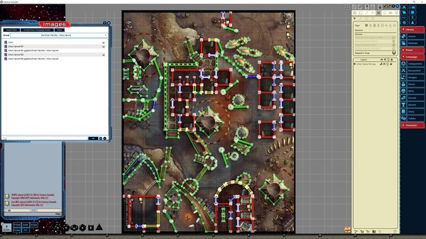 Fantasy Grounds - Starfinder RPG - Flip-Mat - Urban Sprawl