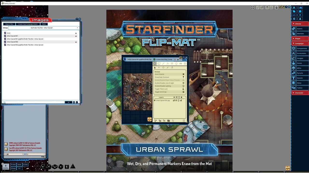 Fantasy Grounds - Starfinder RPG - Flip-Mat - Urban Sprawl screenshot 1