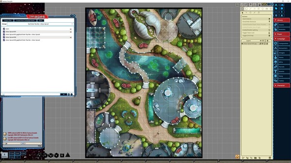 Fantasy Grounds - Starfinder RPG - Flip-Mat - Urban Sprawl