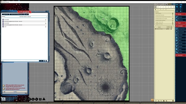 Fantasy Grounds - Starfinder RPG - Flip-Mat - Asteroid