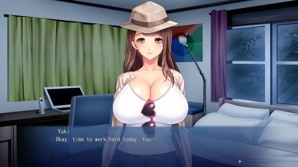 Screenshot z The Invisible Man's Stealth NTR: Convincing and Inseminating the New Announcer with an Invisible Boner