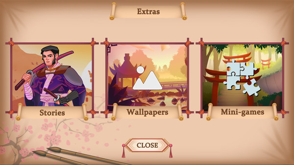 Screenshot z Samurai Solitaire. Return of the Ronin