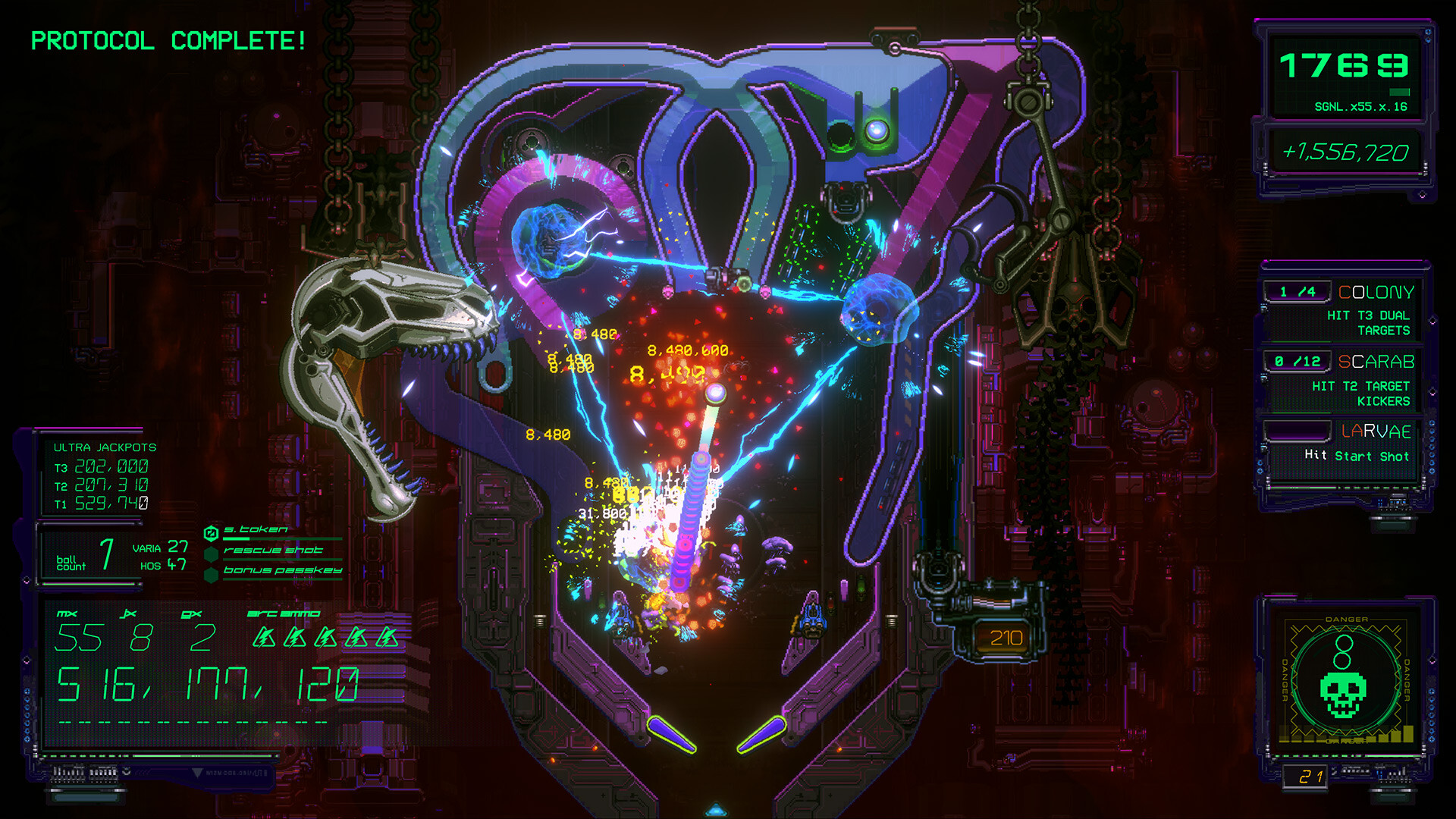 screenshot of XENOTILT: HOSTILE PINBALL ACTION 4