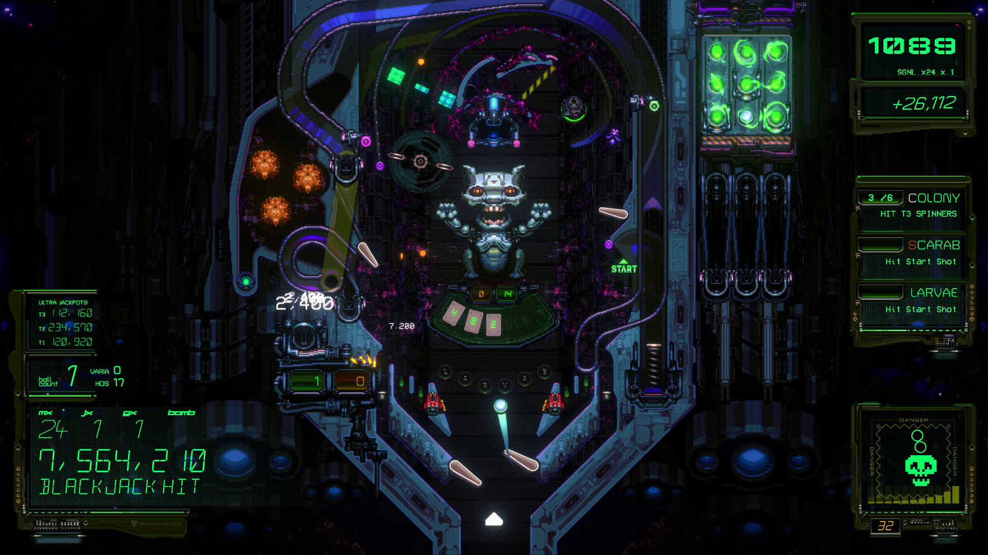 screenshot of XENOTILT: HOSTILE PINBALL ACTION 2