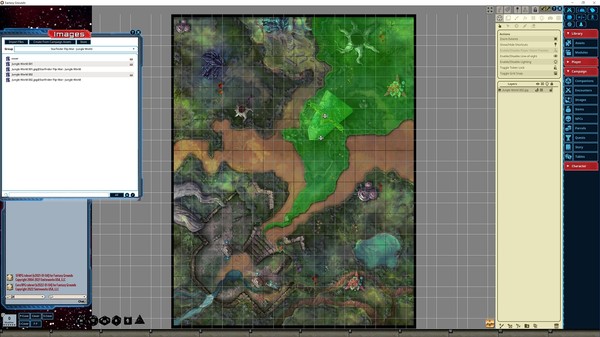 Fantasy Grounds - Starfinder RPG - Flipmat-Jungle World