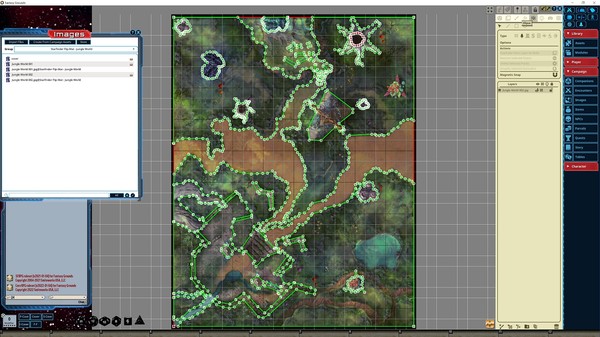 Fantasy Grounds - Starfinder RPG - Flipmat-Jungle World
