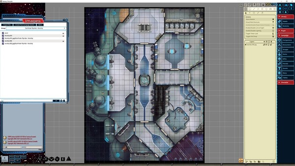 Fantasy Grounds - Starfinder RPG - Flipmat - Warship