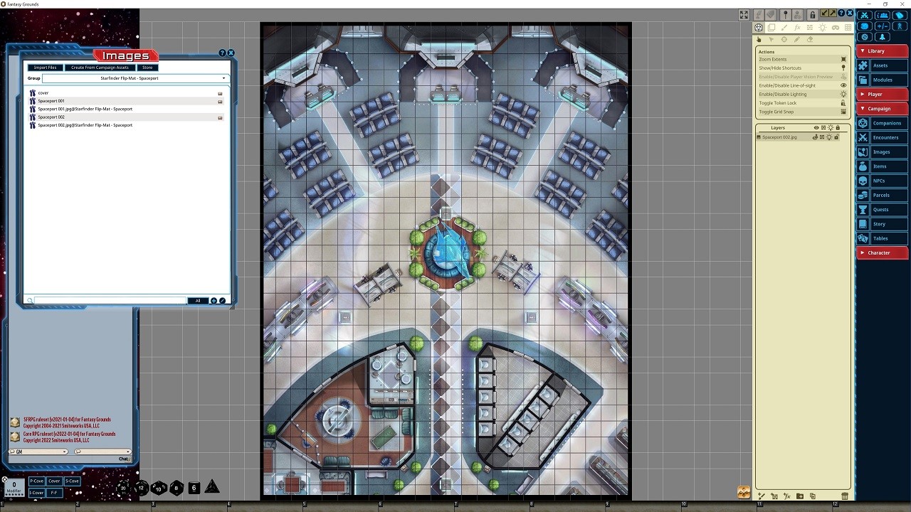 Fantasy Grounds - Starfinder RPG - Flipmat Spaceportのスクリーンショット 1