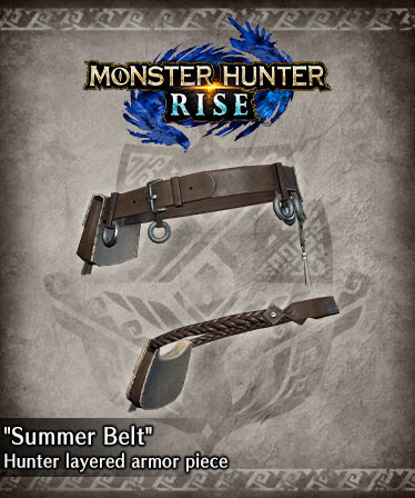 Monster Hunter Rise - "Summer Belt" Hunter layered armor piece