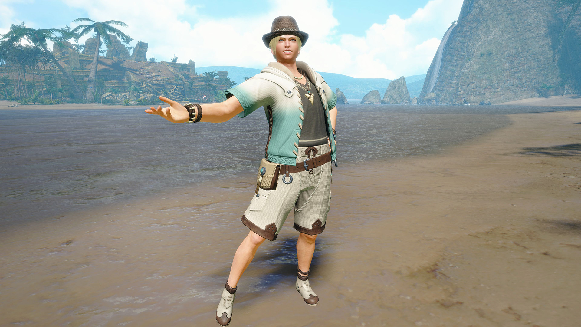 Monster Hunter Rise - "Summer Pants" Hunter layered armor piece Featured Screenshot #1