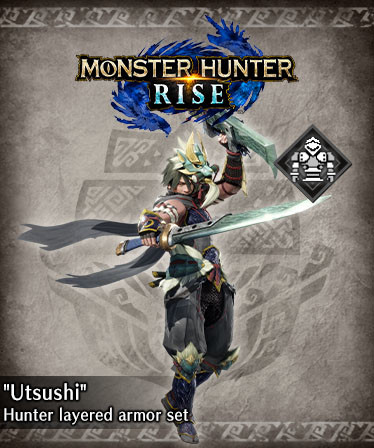 Monster Hunter Rise - "Utsushi" Hunter layered armor set