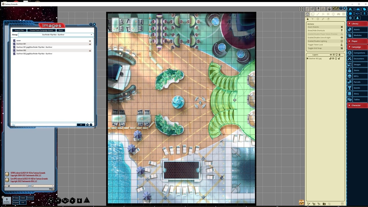 Fantasy Grounds - Starfinder RPG - Flipmat - Starlinerのスクリーンショット 1
