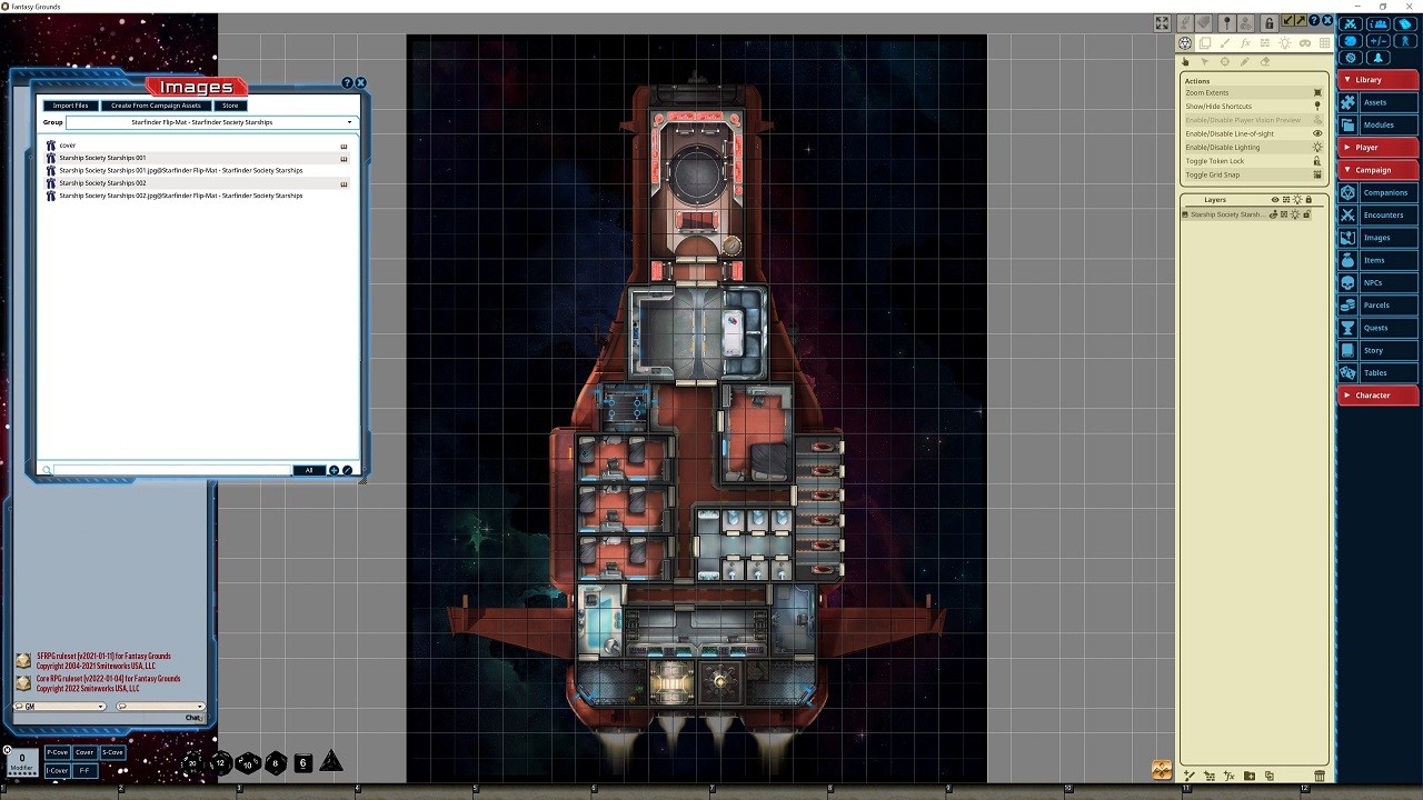 Fantasy Grounds - Starfinder RPG - Flipmat - Starfinder Society Starshipsのスクリーンショット 1
