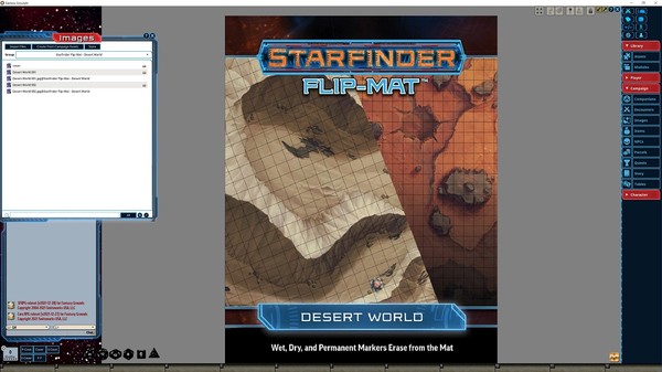 Fantasy Grounds - Starfinder RPG - FlipMat - Desert World