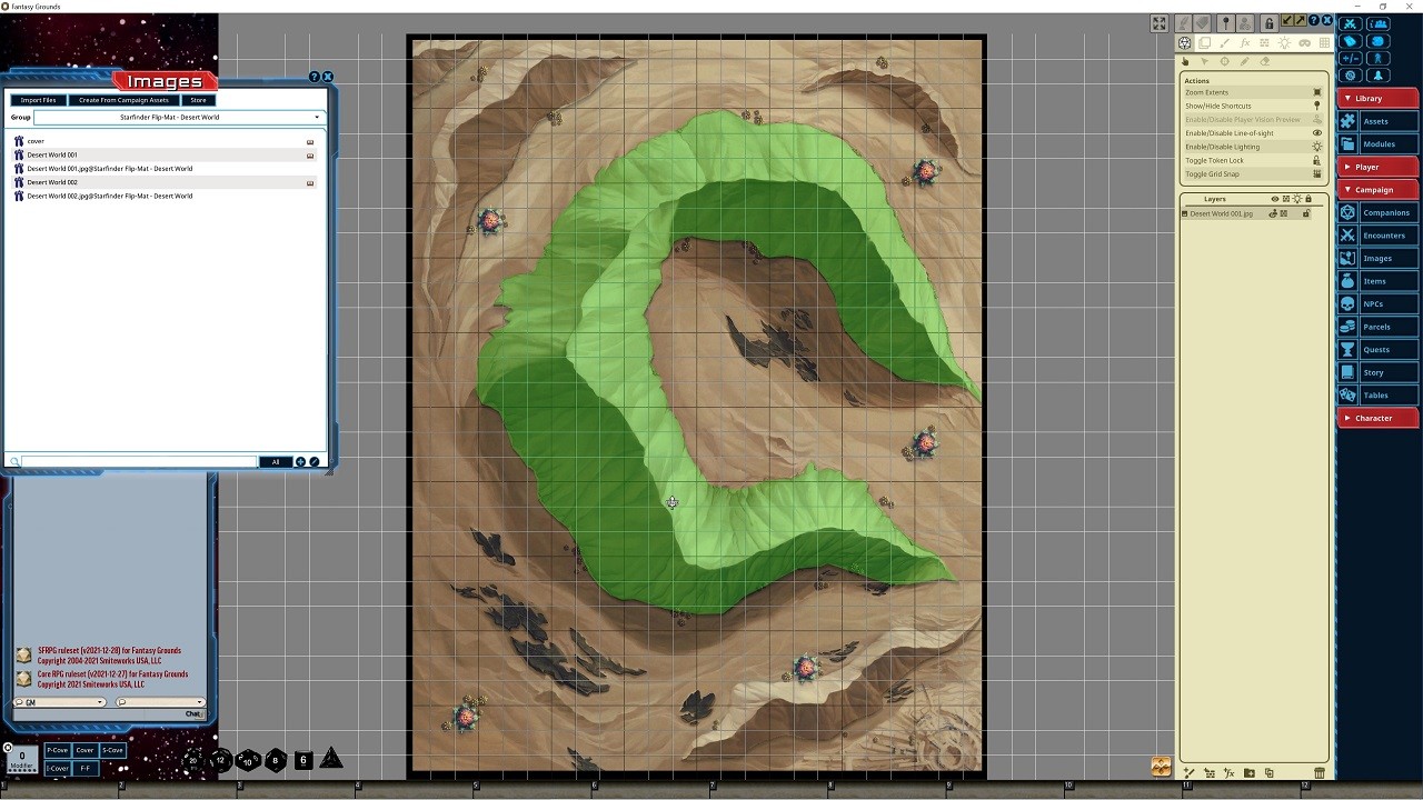 Fantasy Grounds - Starfinder RPG - FlipMat - Desert Worldのスクリーンショット 1