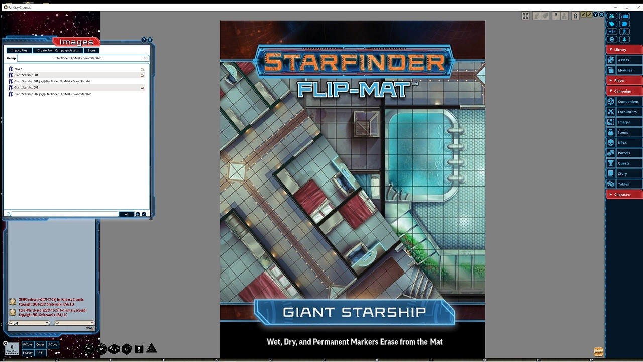 Fantasy Grounds - Starfinder RPG - FlipMat - Giant Starshipのスクリーンショット 1