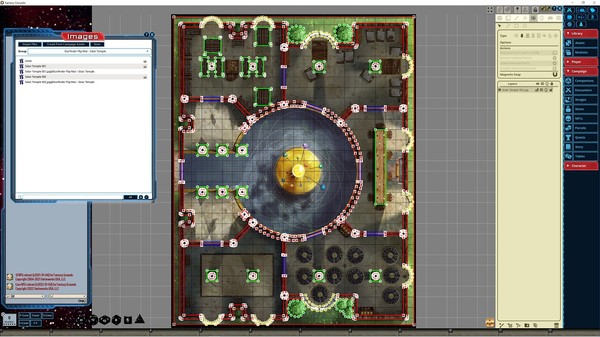 Fantasy Grounds - Starfinder RPG - FlipMat - Solar Temple
