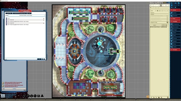 Fantasy Grounds - Starfinder RPG - FlipMat - Solar Temple