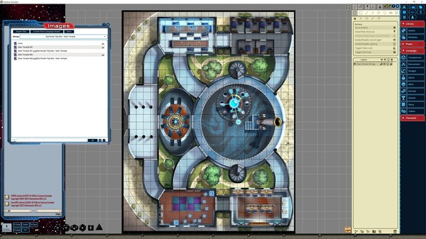 Fantasy Grounds - Starfinder RPG - FlipMat - Solar Temple