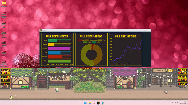 Desktopia: A Desktop Village Simulator.