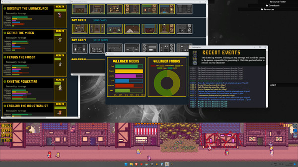 Desktopia: A Desktop Village Simulator.