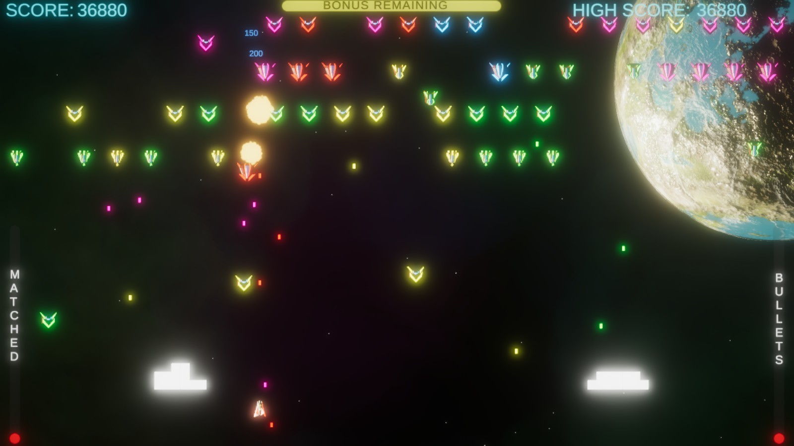 Neon Invaders screenshot #2