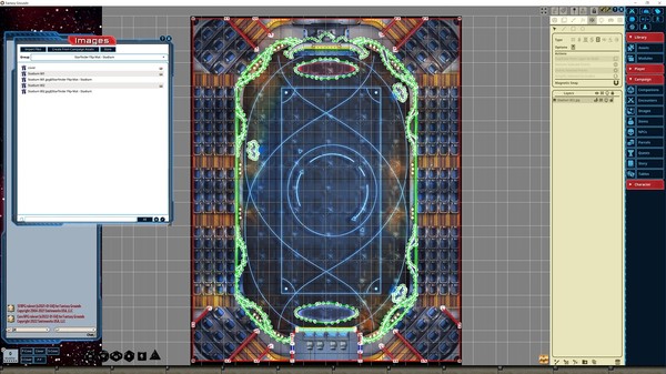 Fantasy Grounds - Starfinder RPG - FlipMat - Stadium