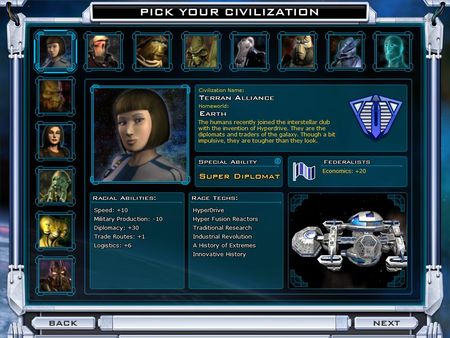 Screenshot z Galactic Civilizations II: Ultimate Edition