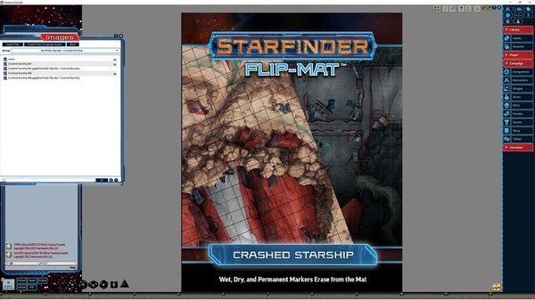 Fantasy Grounds - Starfinder RPG - FlipMat - Crashed Starship