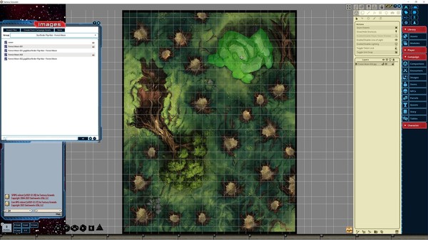 Fantasy Grounds - Starfinder RPG - FlipMat - Forest Moon