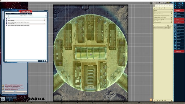 Fantasy Grounds - Starfinder RPG - FlipMat - Space Colony
