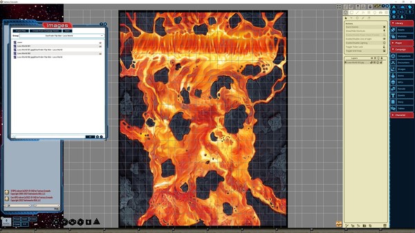 Fantasy Grounds - Starfinder RPG - FlipMat - Lava World