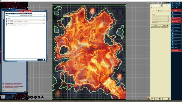 Fantasy Grounds - Starfinder RPG - FlipMat - Lava World