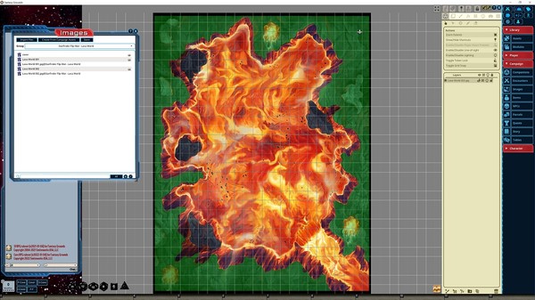 Fantasy Grounds - Starfinder RPG - FlipMat - Lava World