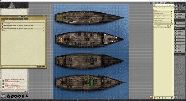 Fantasy Grounds - Pathfinder RPG - Pathfinder Flip-Map - Classic Ship